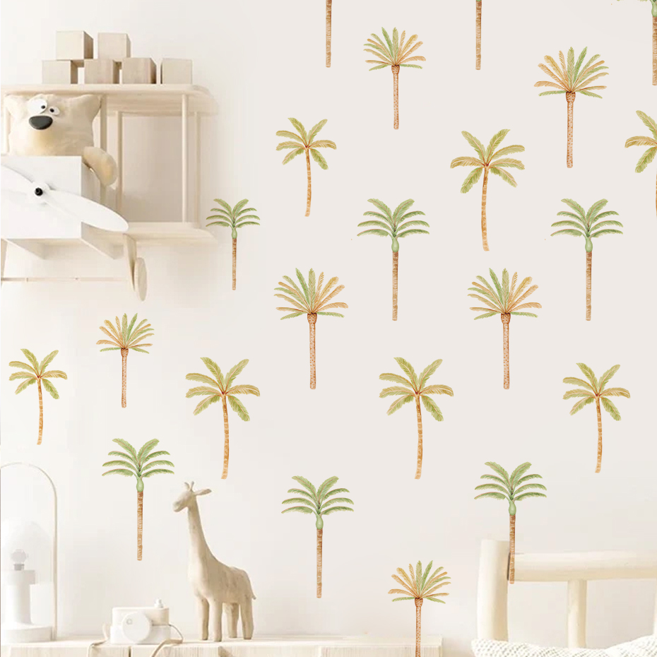 Baby Nursery Boy - Boho Kokospalm Muursticker Voor Kinderen Baby