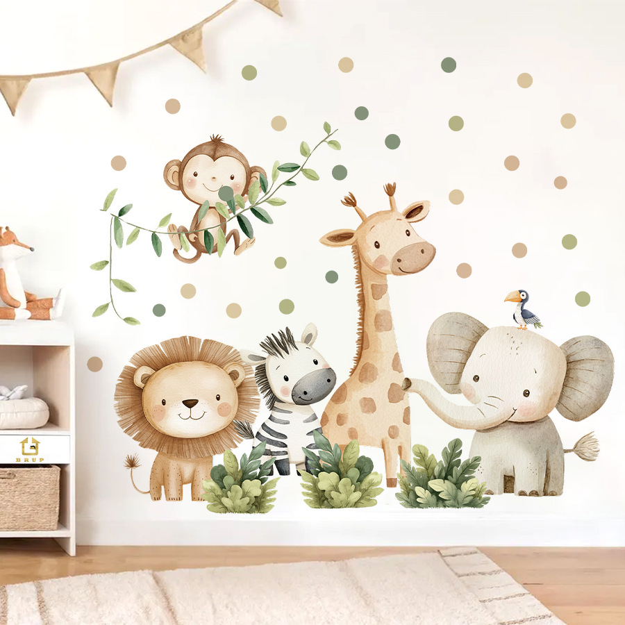 Baby Nursery Boy - Boho bosdieren muurstickers voor kinderkamers jongens