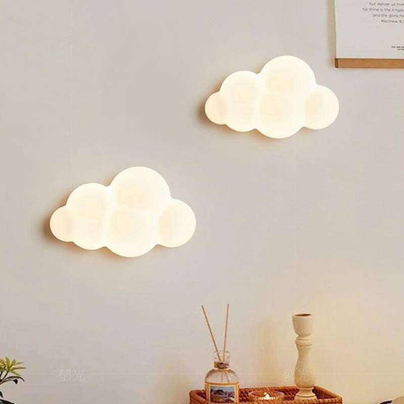 Baby Nursery Egg Light - Witte Wolk Wandlampen Voor Kinderkamer Kinderkamer