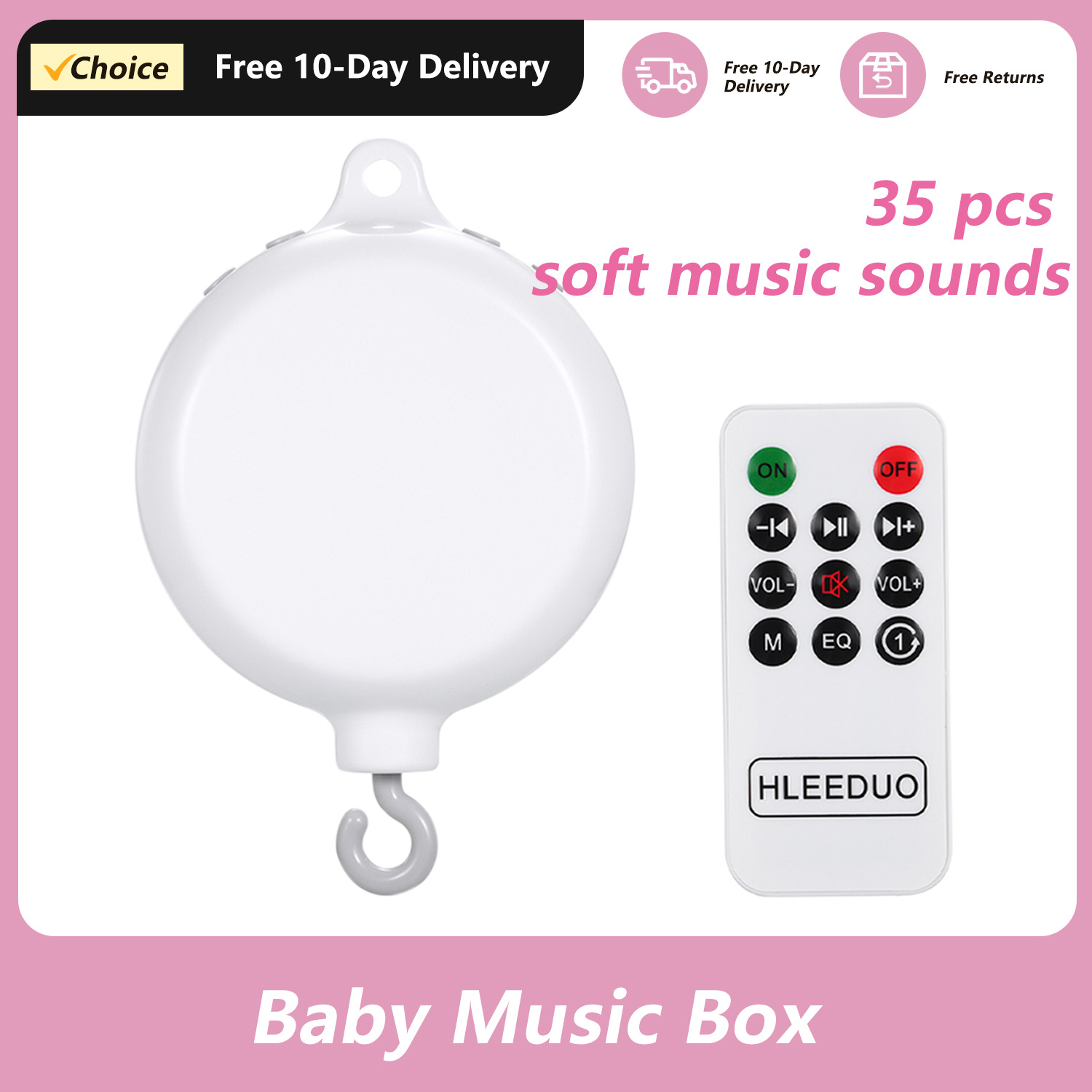 Crib Mobile Musical - Roterende Baby Wieg Bed Speelgoed Muzikale