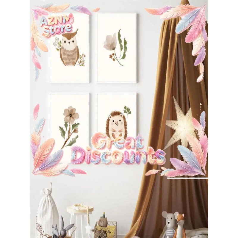 Baby Nursery Animal Theme - 2026 Kinderkamer Wanddecoratie Eekhoorn Uil Vos