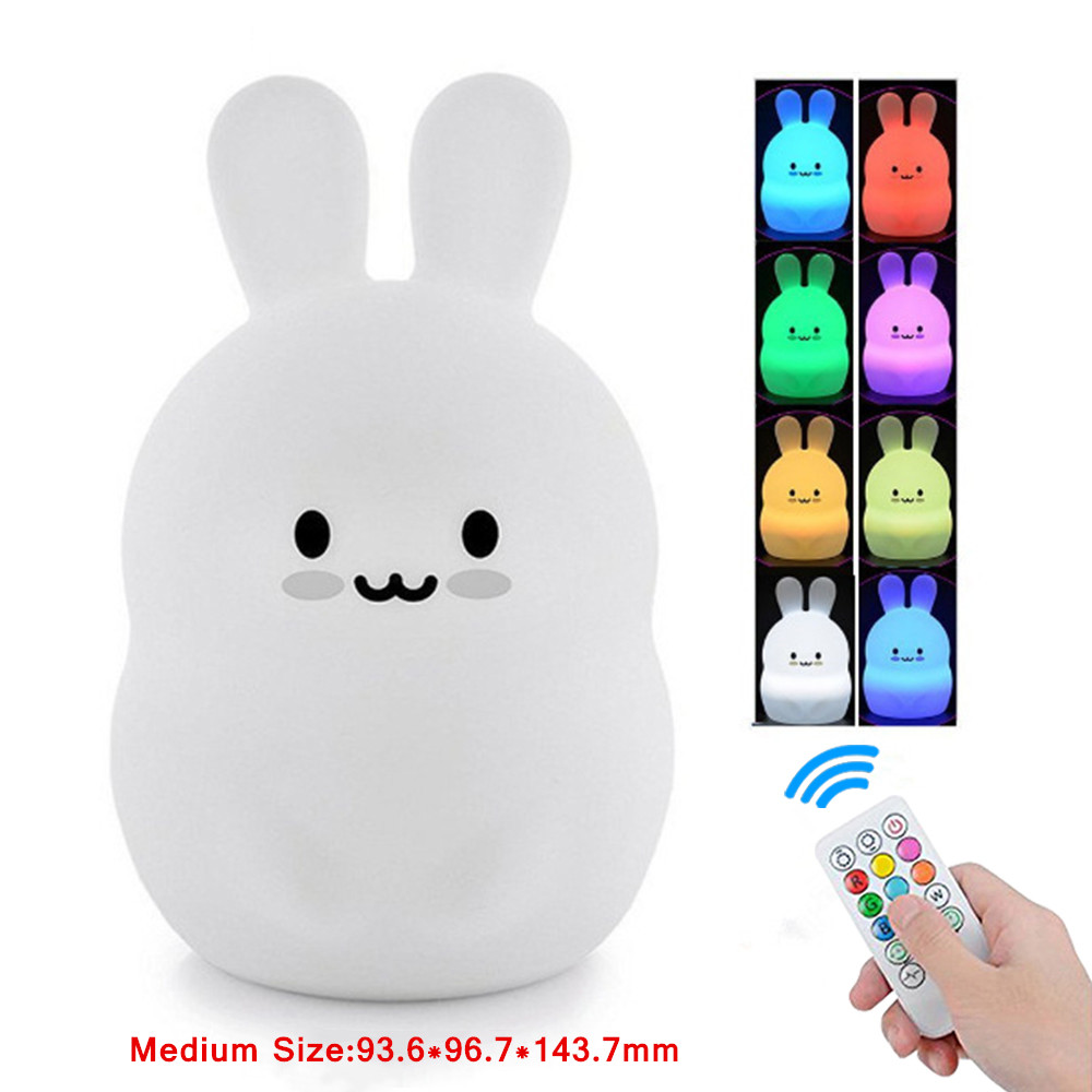 Baby Nursery Egg Light - Aanraaksensor Konijn Nachtlampje Afstandsbediening 9 kleuren