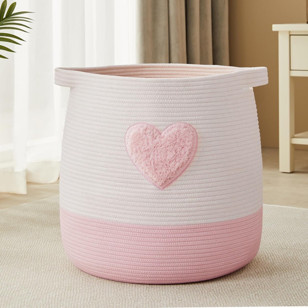 Baby Nursery Laundry Hamper - Roze wasmand mand voor kinderen meisjes