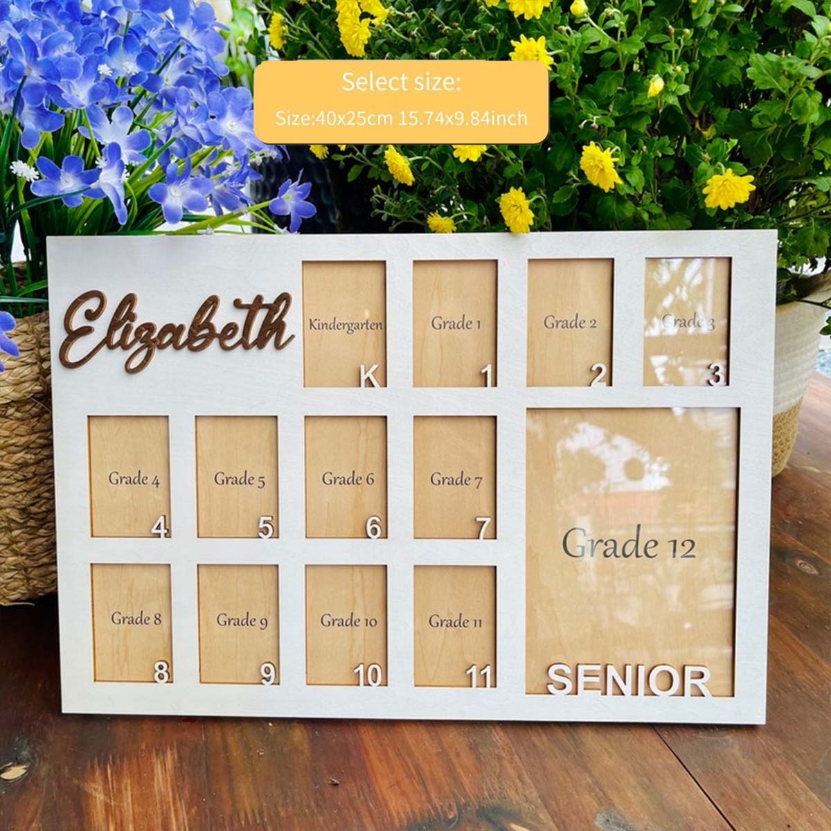Photo Frame Baby - Aangepaste fotolijst houten plaquette bord, feest