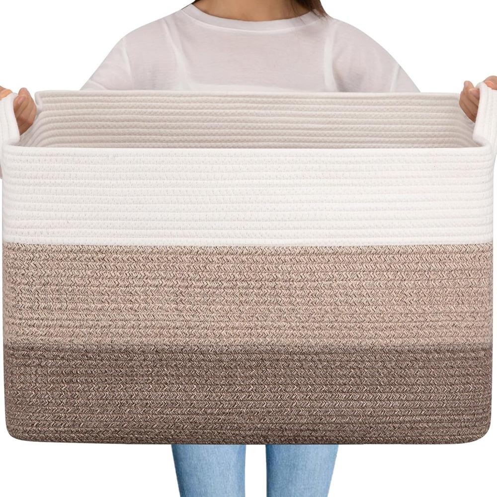 Baby Nursery Laundry Hamper - Extra grote 65L geweven opbergmand van
