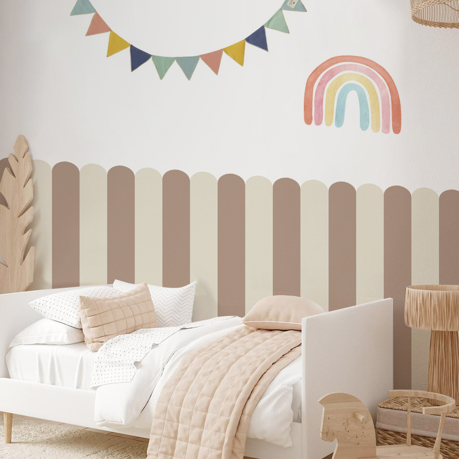 Baby Nursery Decals - Veelkleurig verticaal gestreept boogbehang kinderkamer kindermuurkunst