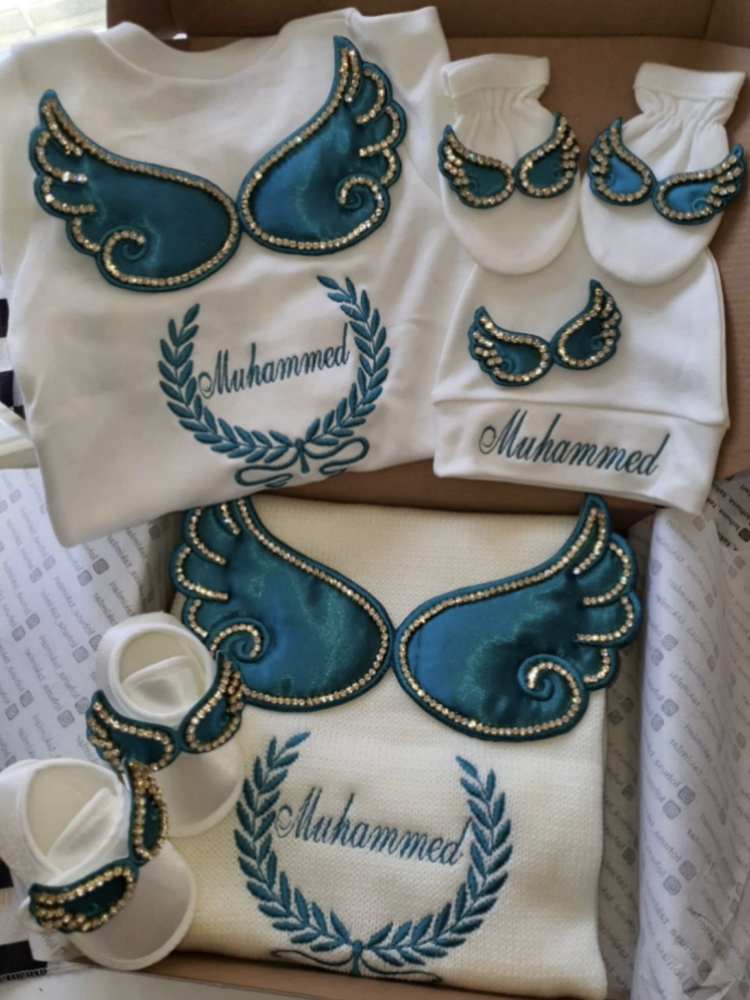 Baby Nursery Embroidery - Dollbling Hospital Exit 5pcs Borduurnaam Newborn