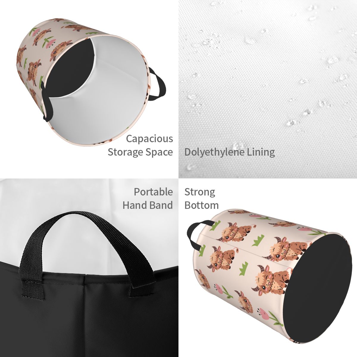 Schattige Baby Highland Cows w - Baby Nursery Laundry Hamper recensie en prijs