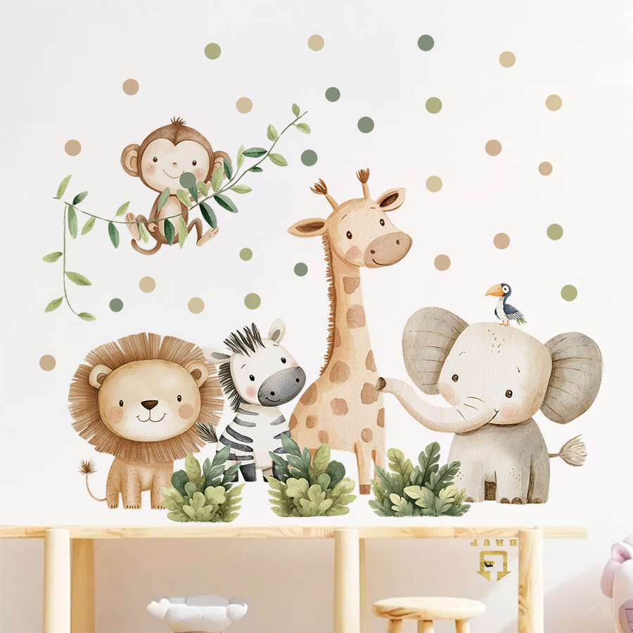 Boho bosdieren muurstickers vo - Baby Nursery Boy recensie en prijs