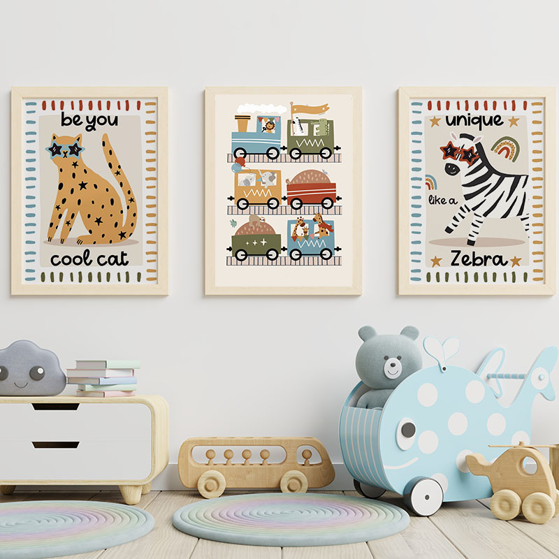 Grappige Cartoon Dieren Auto B - Animals Baby Nursery recensie en prijs