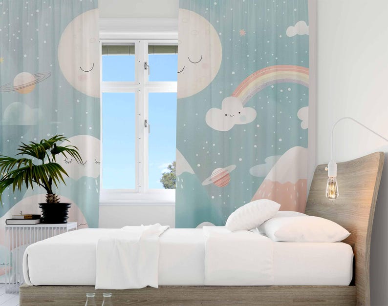 Berg Regenboog Baby Kinderkame - Baby Nursery Blackout Curtains recensie en prijs