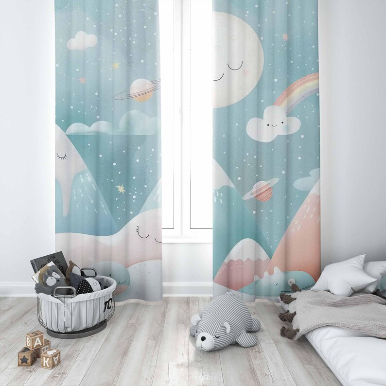 Berg Regenboog Baby Kinderkame - Baby Nursery Blackout Curtains recensie en prijs