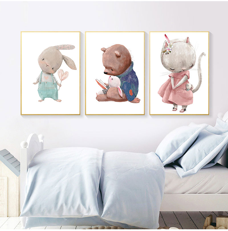 1PC frameloze decoratieve kuns - Animals Baby Nursery recensie en prijs
