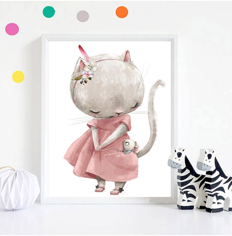 1PC frameloze decoratieve kuns - Animals Baby Nursery recensie en prijs
