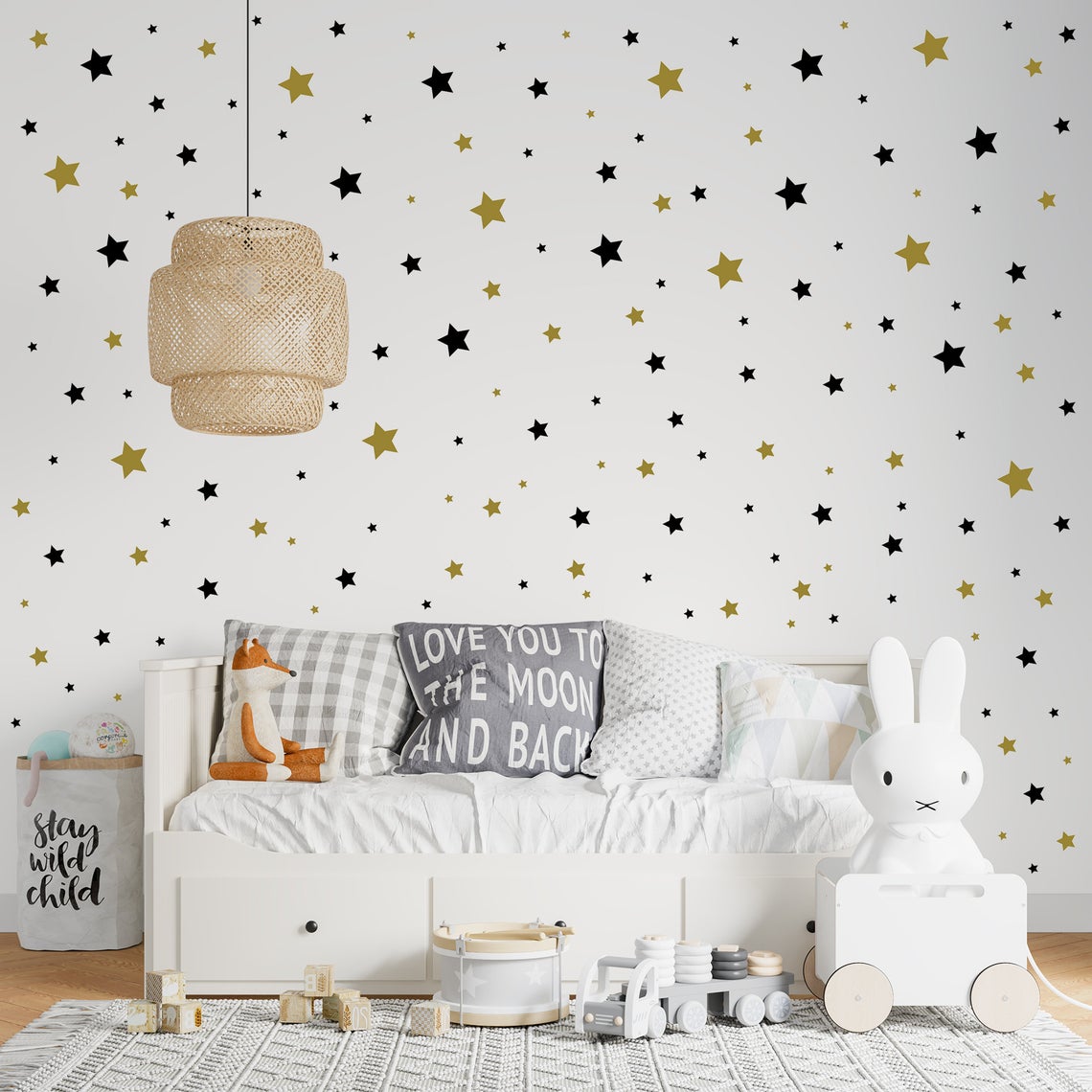 Cartoon 65 stks ster muurstick - Baby Nursery Decals recensie en prijs