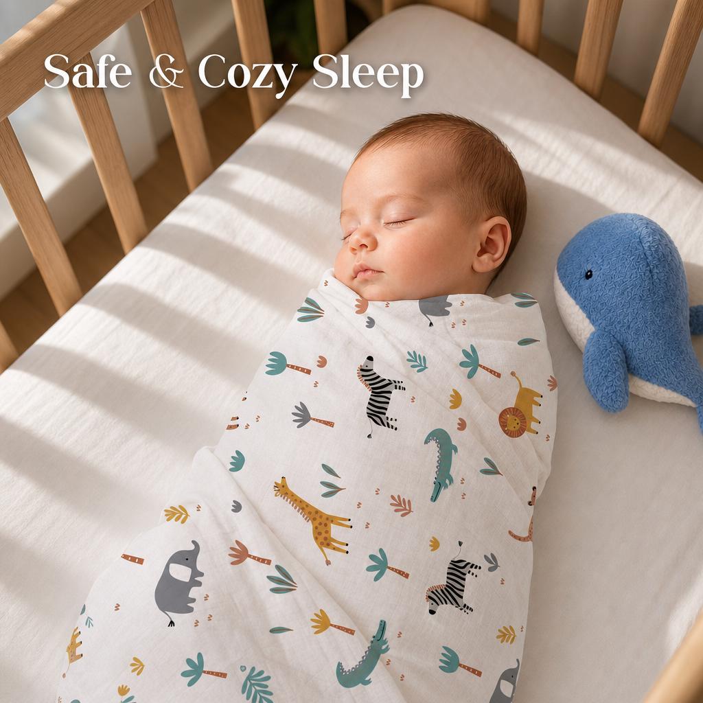 3-pack baby muslin omslagdeken - Baby Nursery Boy recensie en prijs