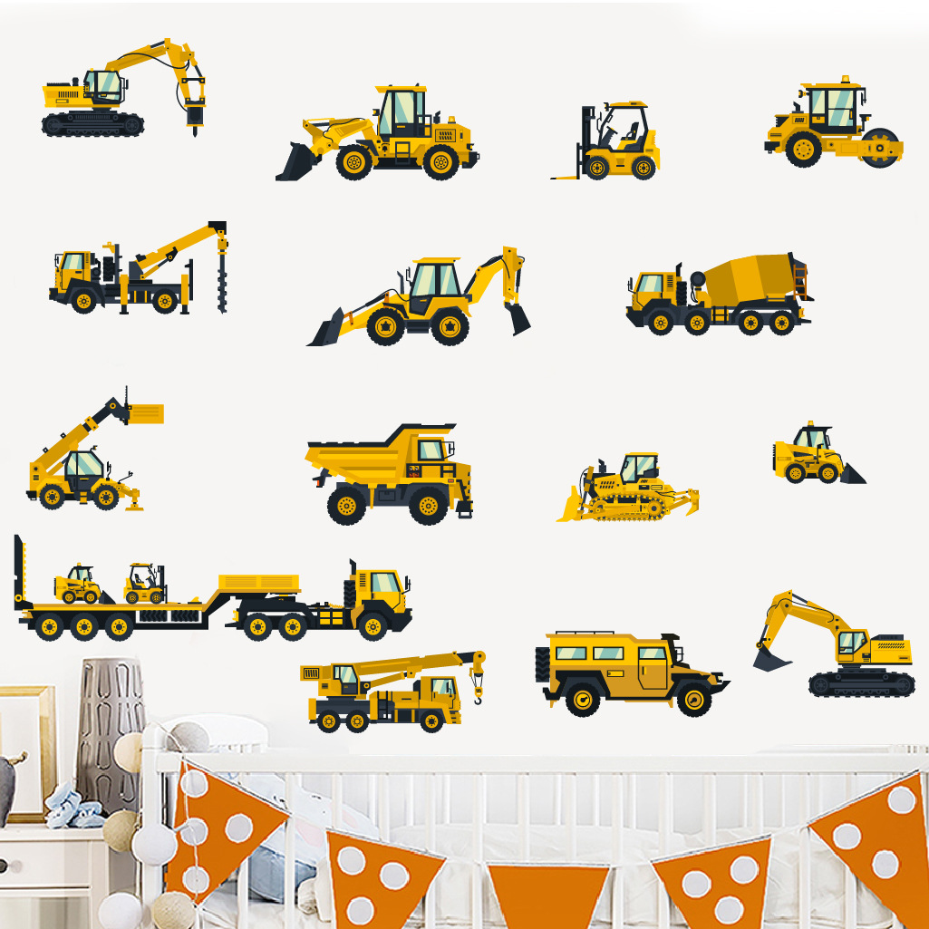 Cartoon graafmachine techniek  - Baby Nursery Decals recensie en prijs