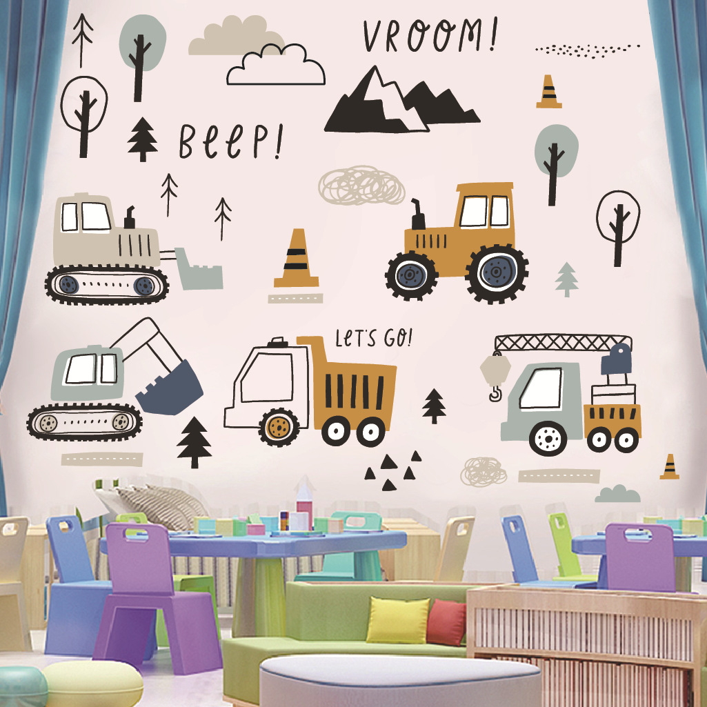 Cartoon graafmachine techniek  - Baby Nursery Decals recensie en prijs
