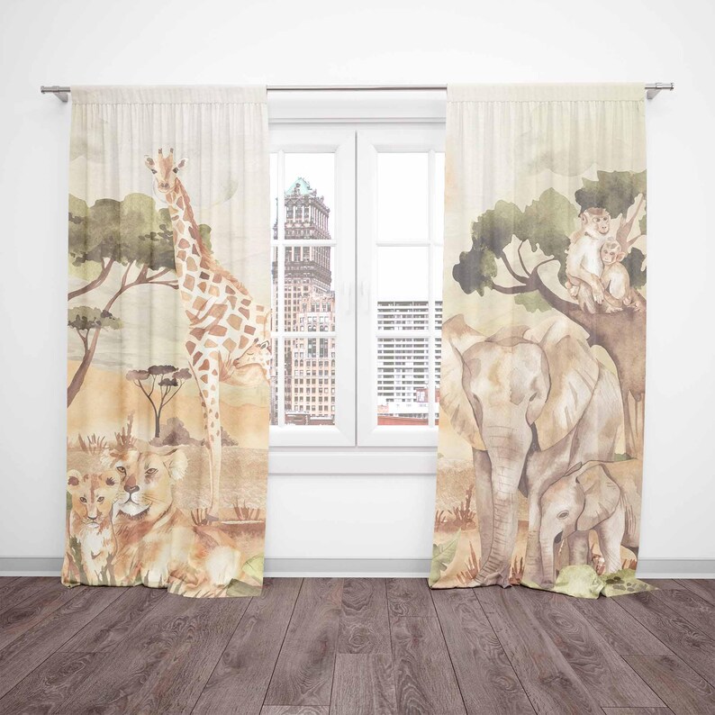 Moeder en Baby Gordijnen Safar - Baby Nursery Blackout Curtains recensie en prijs