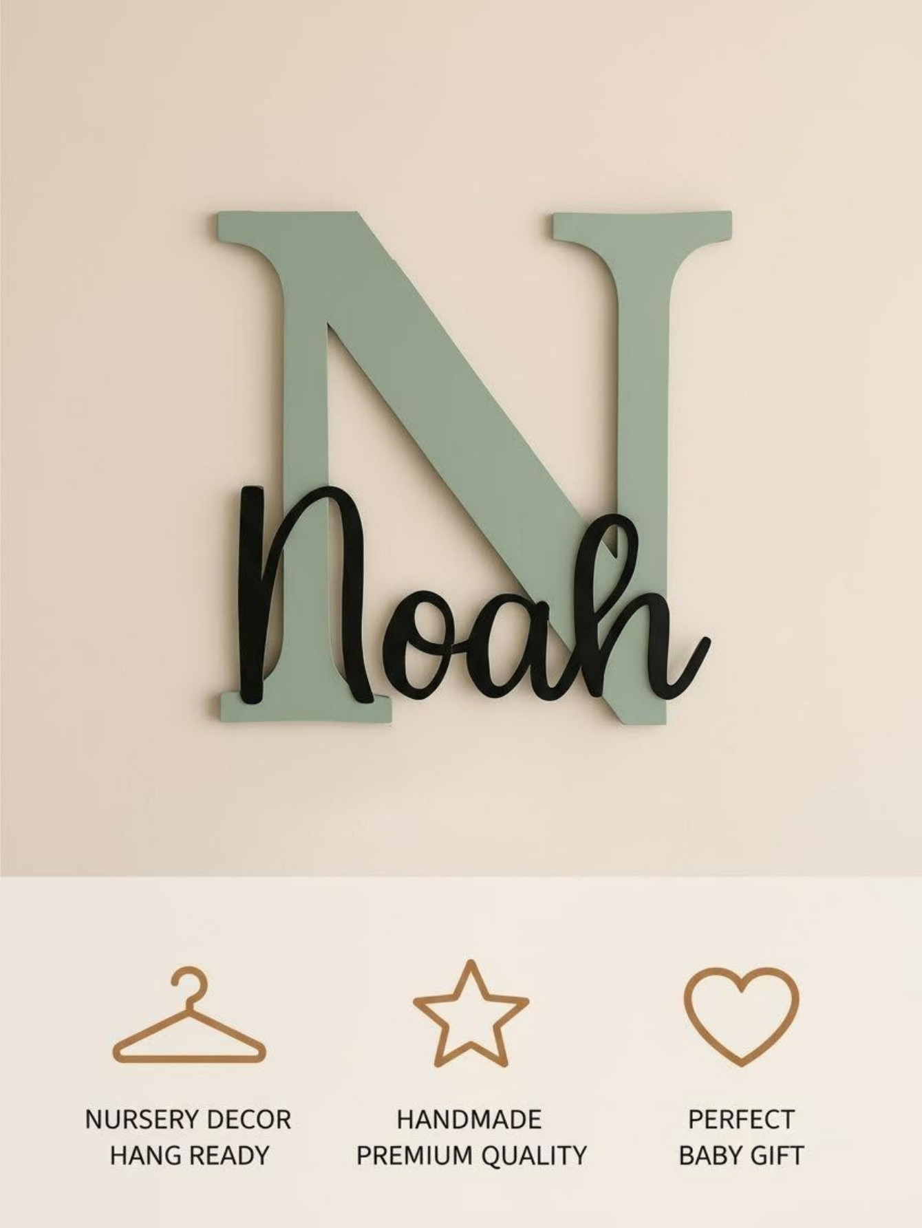 Houten naamplaatje in wolkvorm - Animals Baby Nursery recensie en prijs