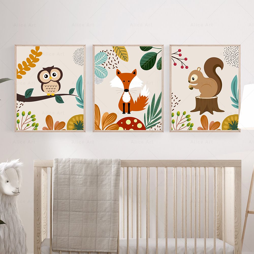 Boho Aap Leeuw Giraffe Vogel Z - Baby Nursery Wall Art recensie en prijs