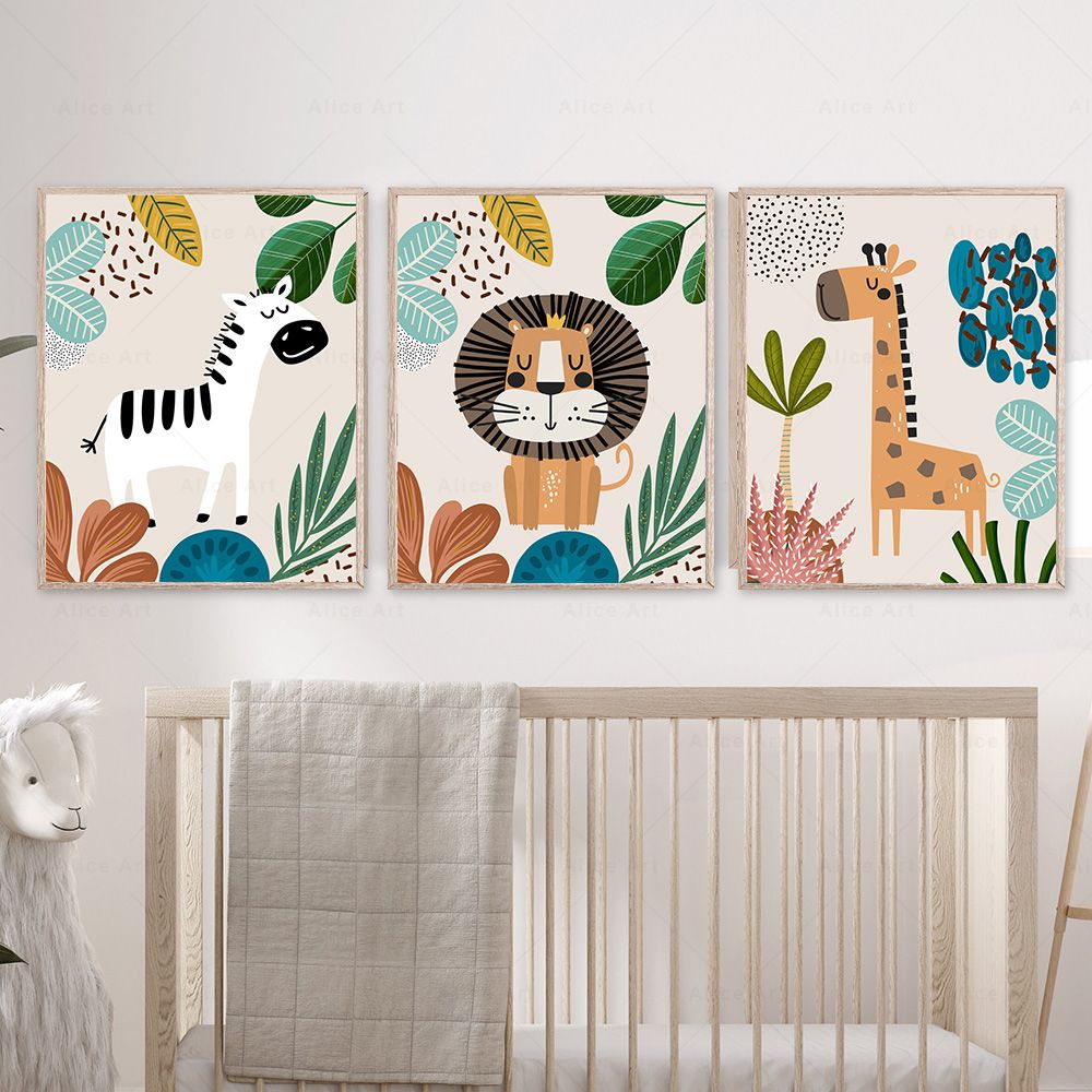 Boho Aap Leeuw Giraffe Vogel Z - Baby Nursery Wall Art recensie en prijs