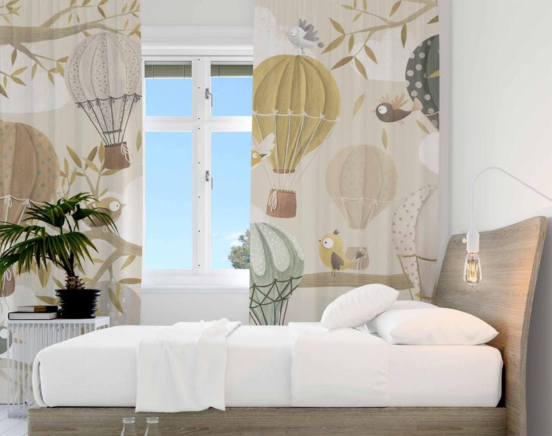Luchtballon Gordijnen Vogel Di - Baby Nursery Blackout Curtains recensie en prijs