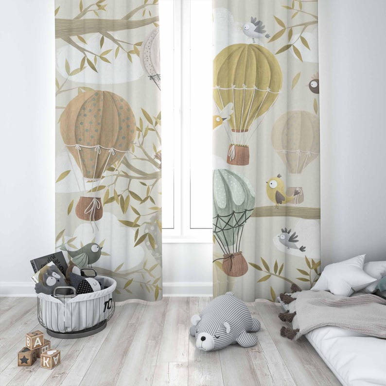 Luchtballon Gordijnen Vogel Di - Baby Nursery Blackout Curtains recensie en prijs
