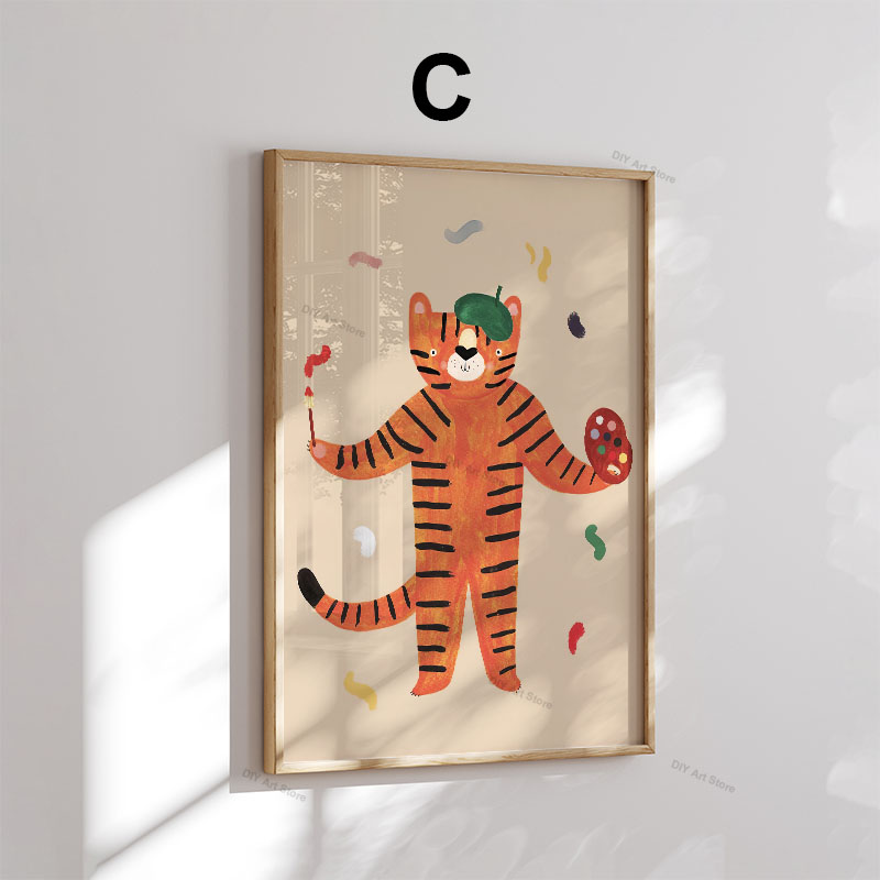 Grappige cartoon dieren kinder - Baby Nursery Wall Art recensie en prijs