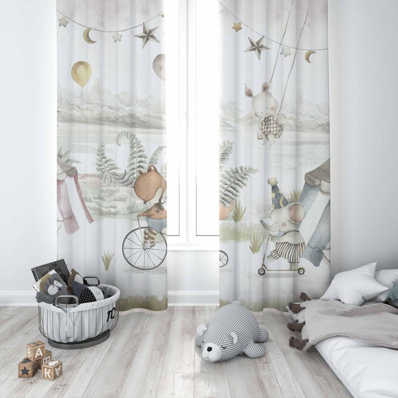 Circus Dieren Gordijnen Kinder - Baby Nursery Blackout Curtains recensie en prijs