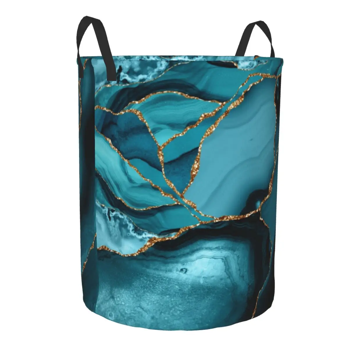 Aangepaste blauwgroen en goud  - Baby Nursery Laundry Hamper recensie en prijs