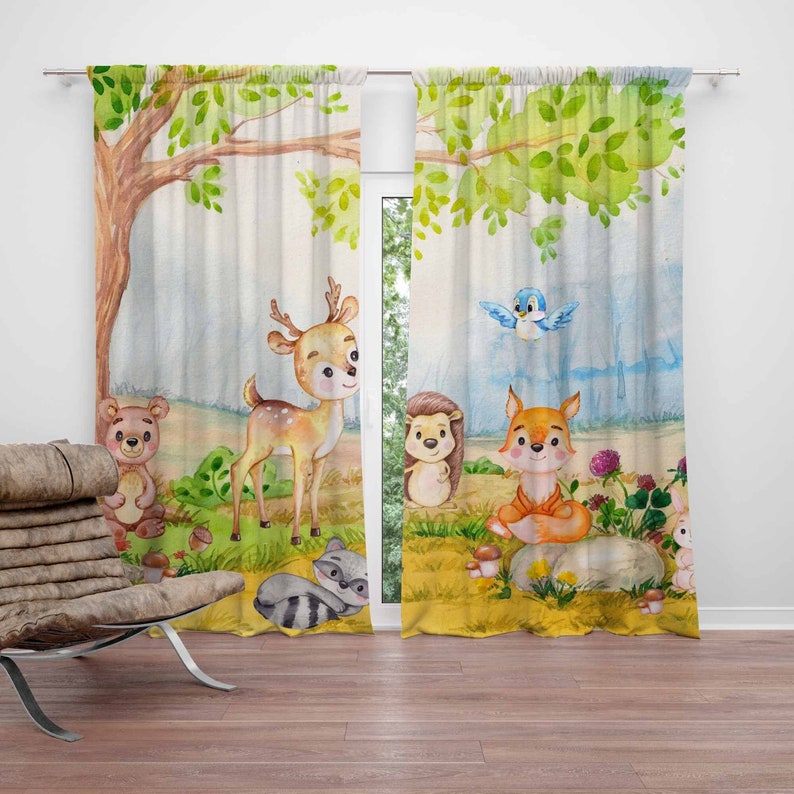 Bosdieren Gordijnen Kinderslaa - Baby Nursery Blackout Curtains recensie en prijs