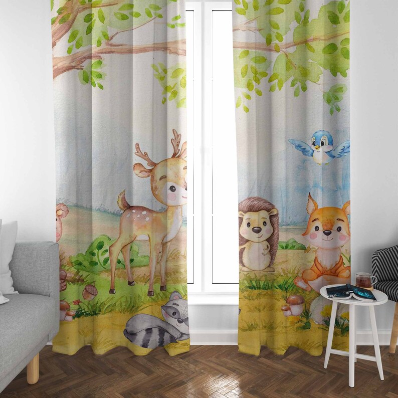 Bosdieren Gordijnen Kinderslaa - Baby Nursery Blackout Curtains recensie en prijs