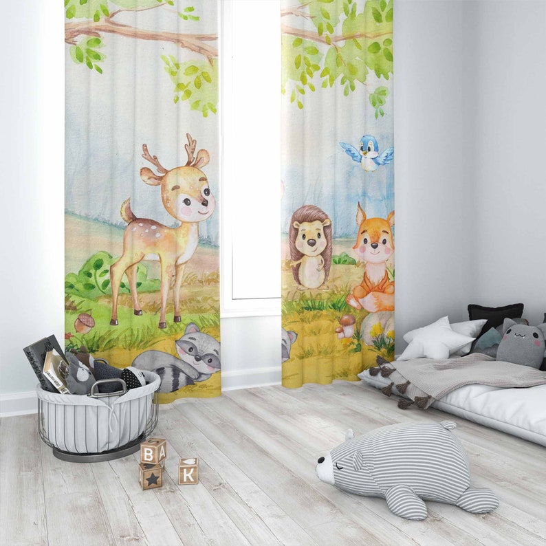 Bosdieren Gordijnen Kinderslaa - Baby Nursery Blackout Curtains recensie en prijs