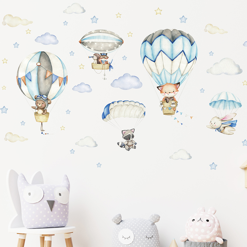 Cartoon Schattige Dieren Lucht - Baby Nursery Decals recensie en prijs