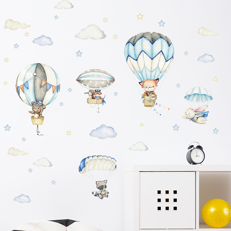Cartoon Schattige Dieren Lucht - Baby Nursery Decals recensie en prijs