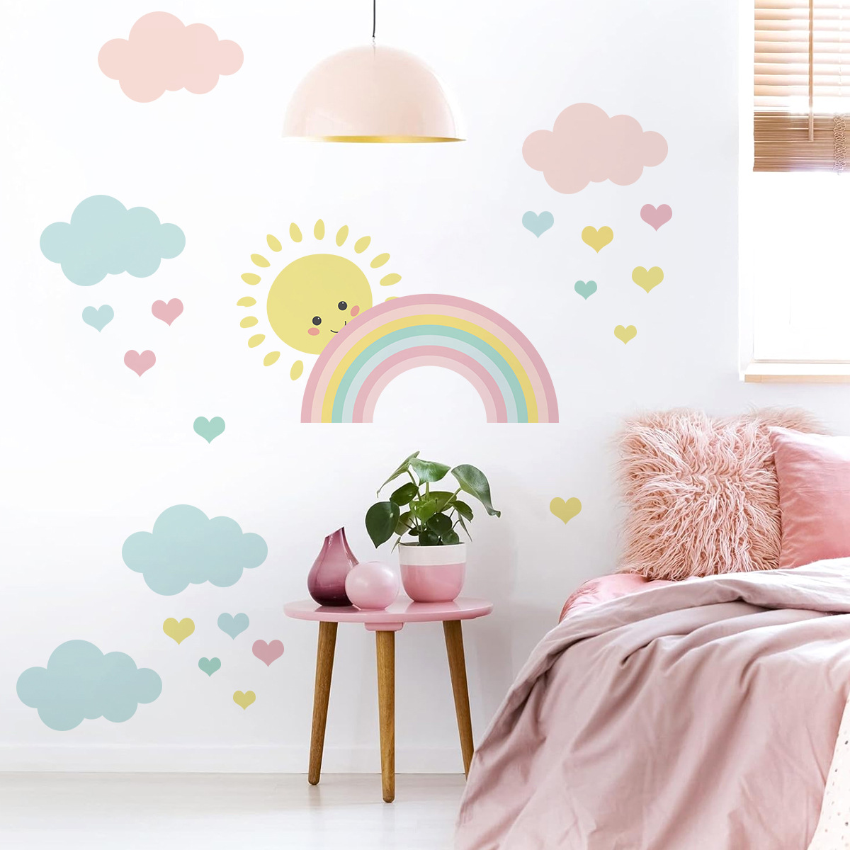 Cartoon Zon Regenboog Wolken M - Baby Nursery Boy recensie en prijs