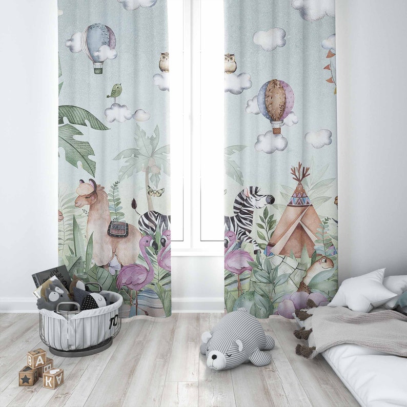 Safari Dieren Feest Kinderkame - Baby Nursery Blackout Curtains recensie en prijs