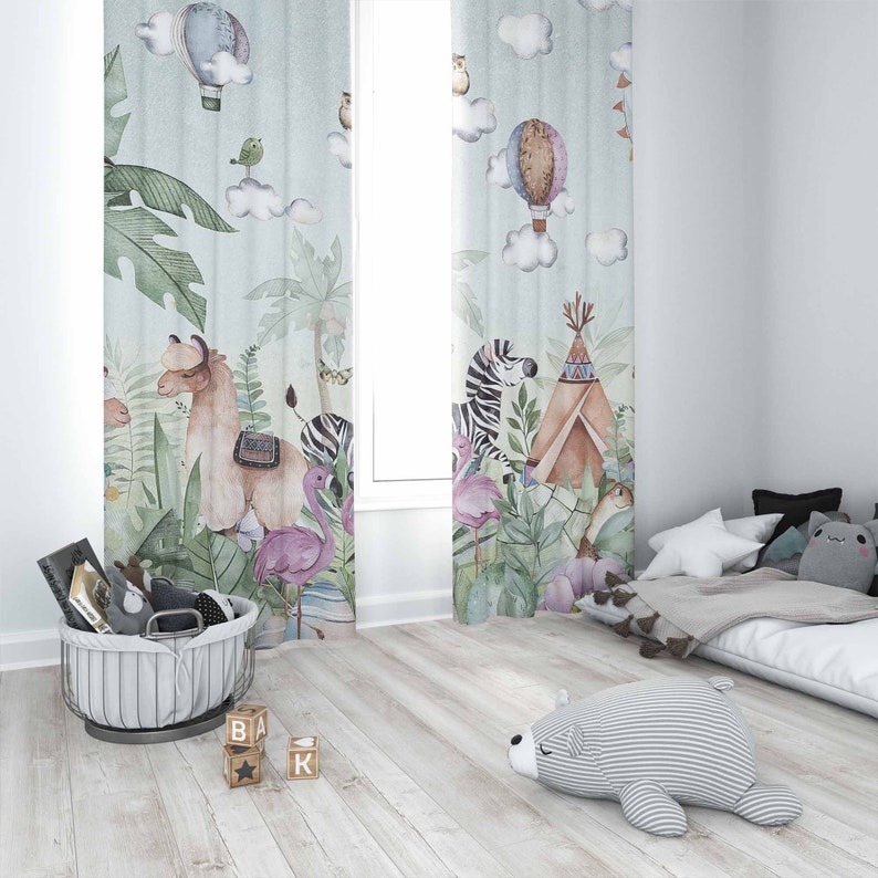 Safari Dieren Feest Kinderkame - Baby Nursery Blackout Curtains recensie en prijs