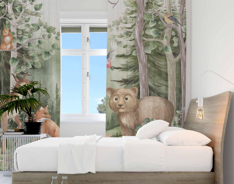 Woodland Dieren Gordijnen Kind - Baby Nursery Blackout Curtains recensie en prijs