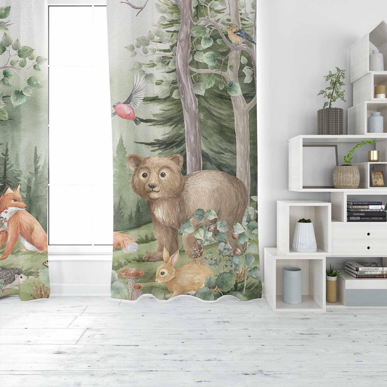 Woodland Dieren Gordijnen Kind - Baby Nursery Blackout Curtains recensie en prijs