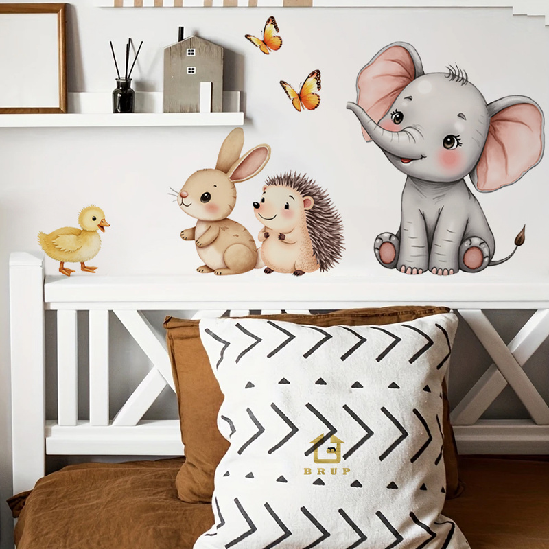 Cartoon dier muursticker - oli - Baby Nursery Wall Art recensie en prijs
