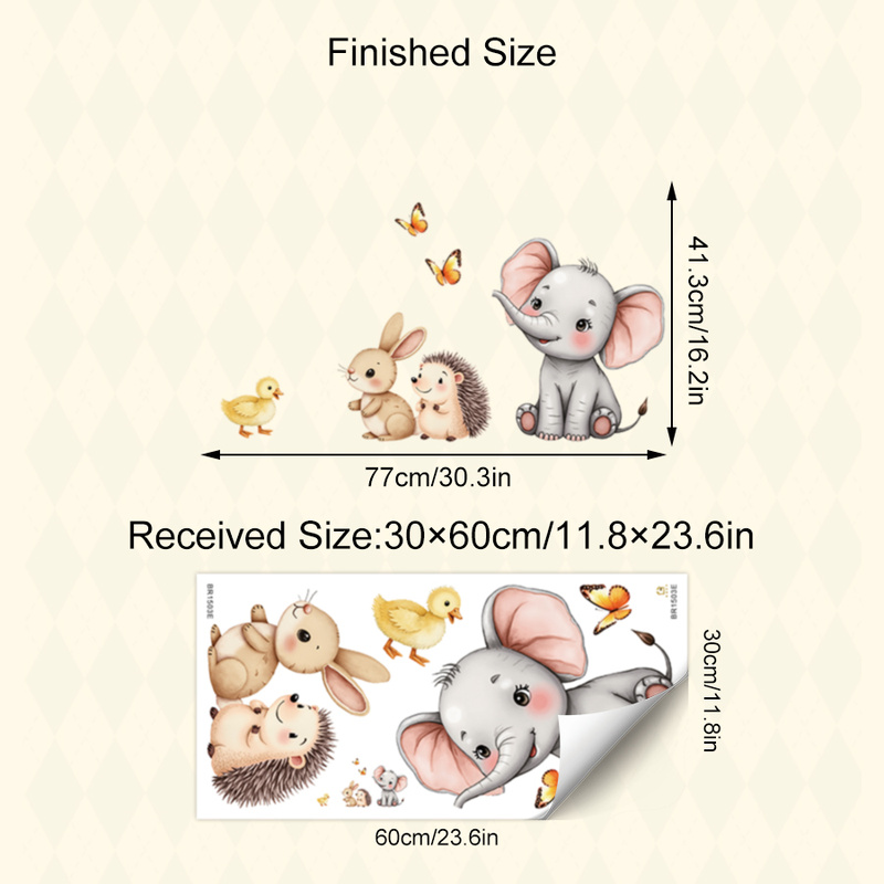 Cartoon dier muursticker - oli - Baby Nursery Wall Art recensie en prijs