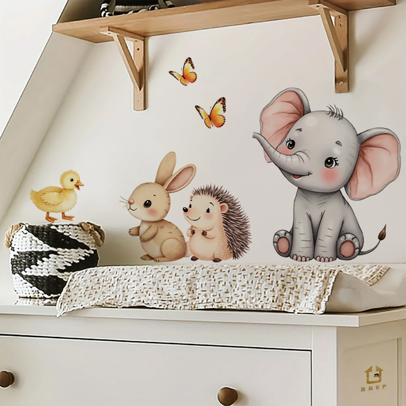 Cartoon dier muursticker - oli - Baby Nursery Wall Art recensie en prijs