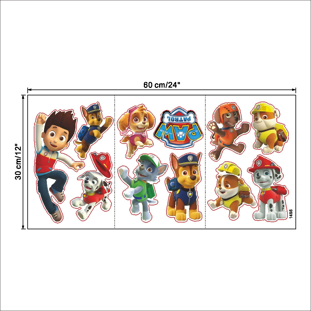 Cartoon Paw Patrol muursticker - Baby Nursery Decals recensie en prijs