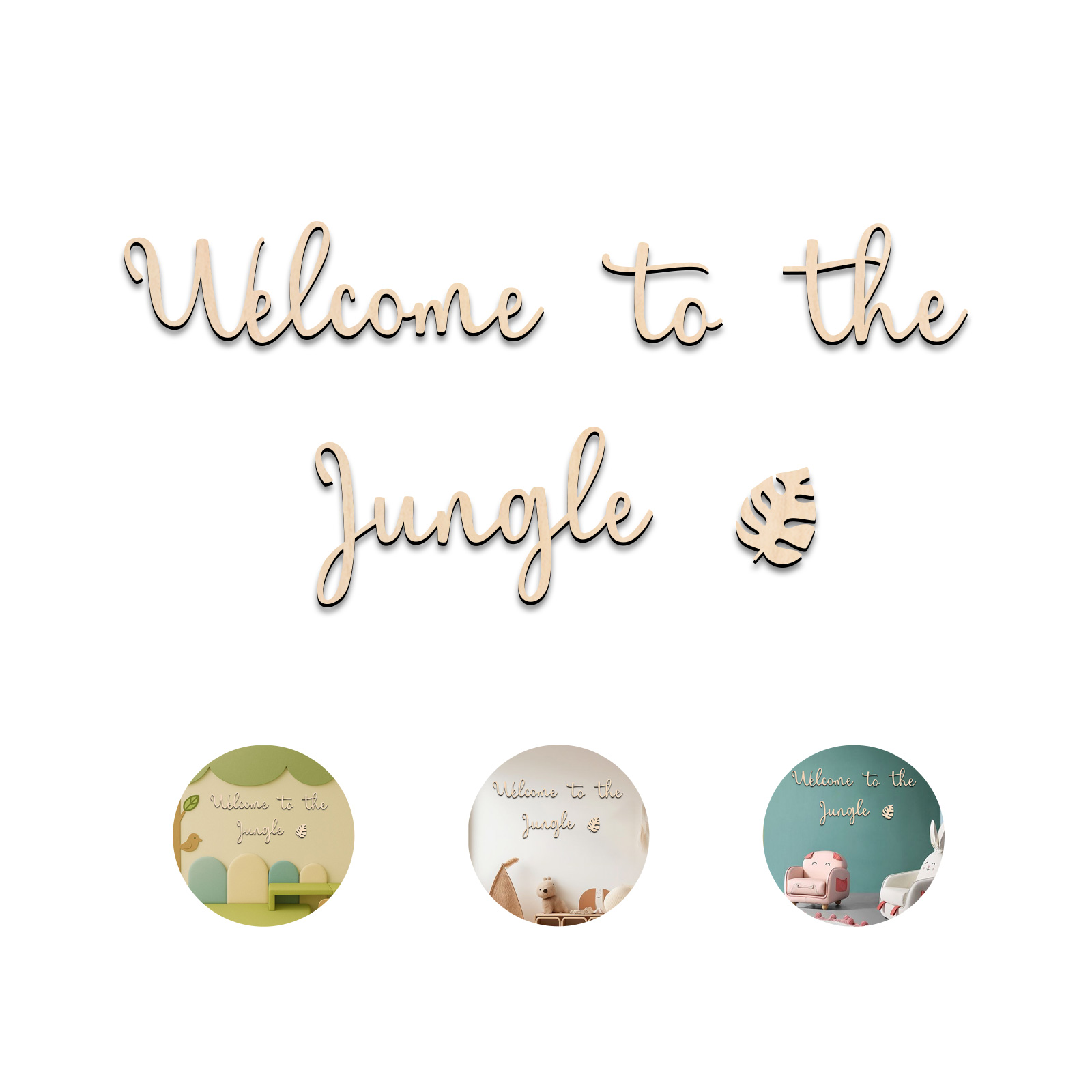 Welkom bij de Jungle houten bo - Baby Nursery Animal Theme recensie en prijs
