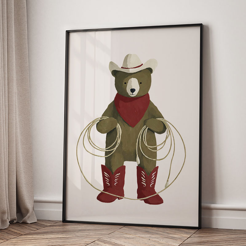 Grappige cartoon dieren auto b - Baby Nursery Wall Art recensie en prijs