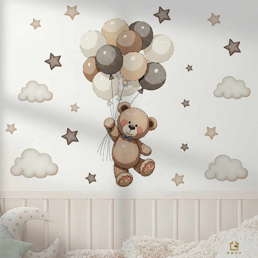 Schattige teddybeer muursticke - Baby Nursery Decals recensie en prijs