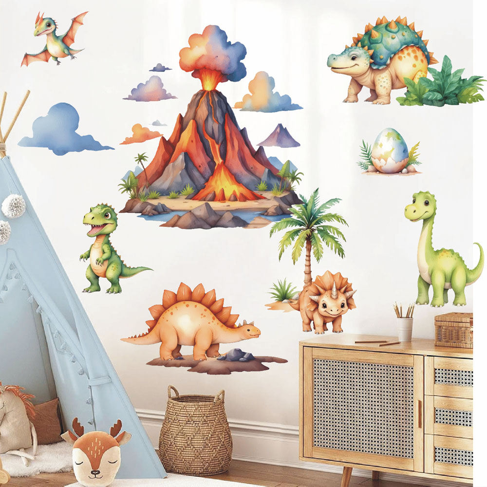Cartoon Jungle Dinosaur Wall S - Baby Nursery Animal Theme recensie en prijs