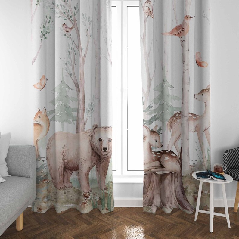 Bos Dieren Gordijnen Kinderkam - Baby Nursery Blackout Curtains recensie en prijs